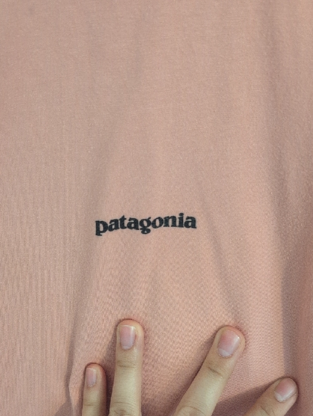 Patagonia Pink Tee with Multicolor Mountain Graphic - Picture 3 of 4